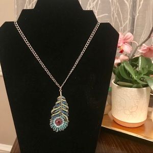 Peacock Feather necklace